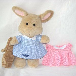 KELLYTOY BUNNY TWO DRESSES AND PURSE PLUSH TOY
